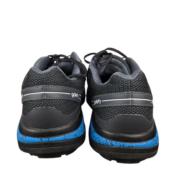 Gravity Defyer G Defy Mighty Walk Black Blue Comfort Walking Shoes Mens Size 10